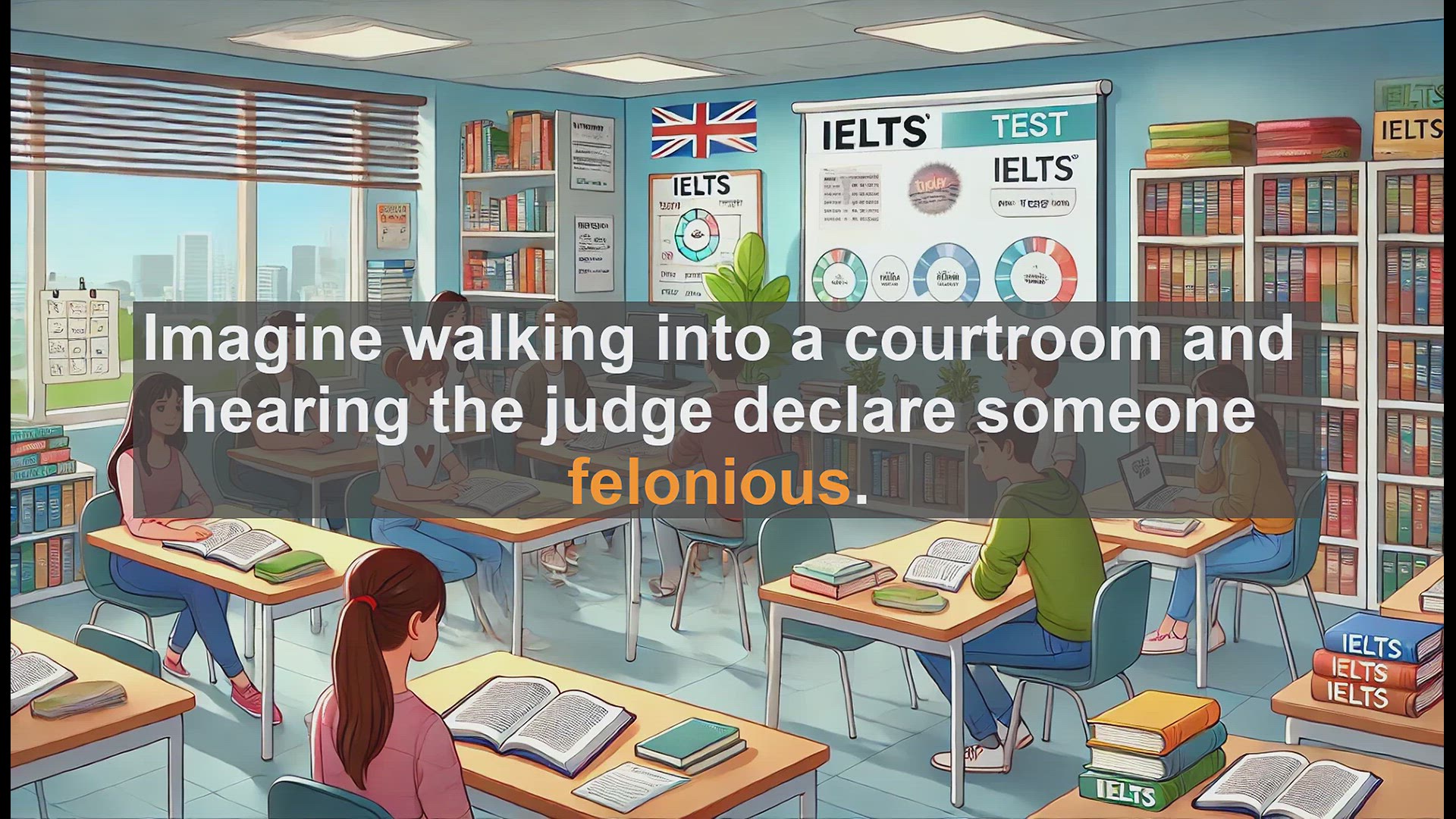 'Video thumbnail for 5000 Must Know IELTS 8.0 Vocabulary - Felonious: Boost Your IELTS Score with This Legal Term'