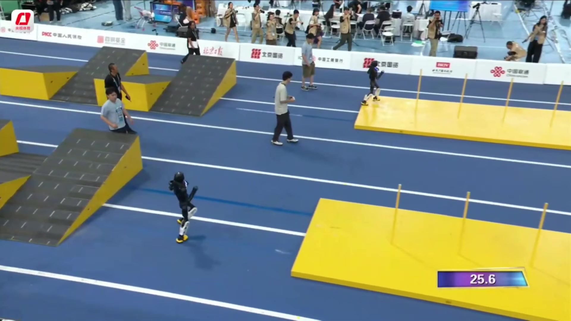 Video thumbnail for Highlights of the 100 Meter Obstacle Course Final at the 2026 Humanoid Robot Games.