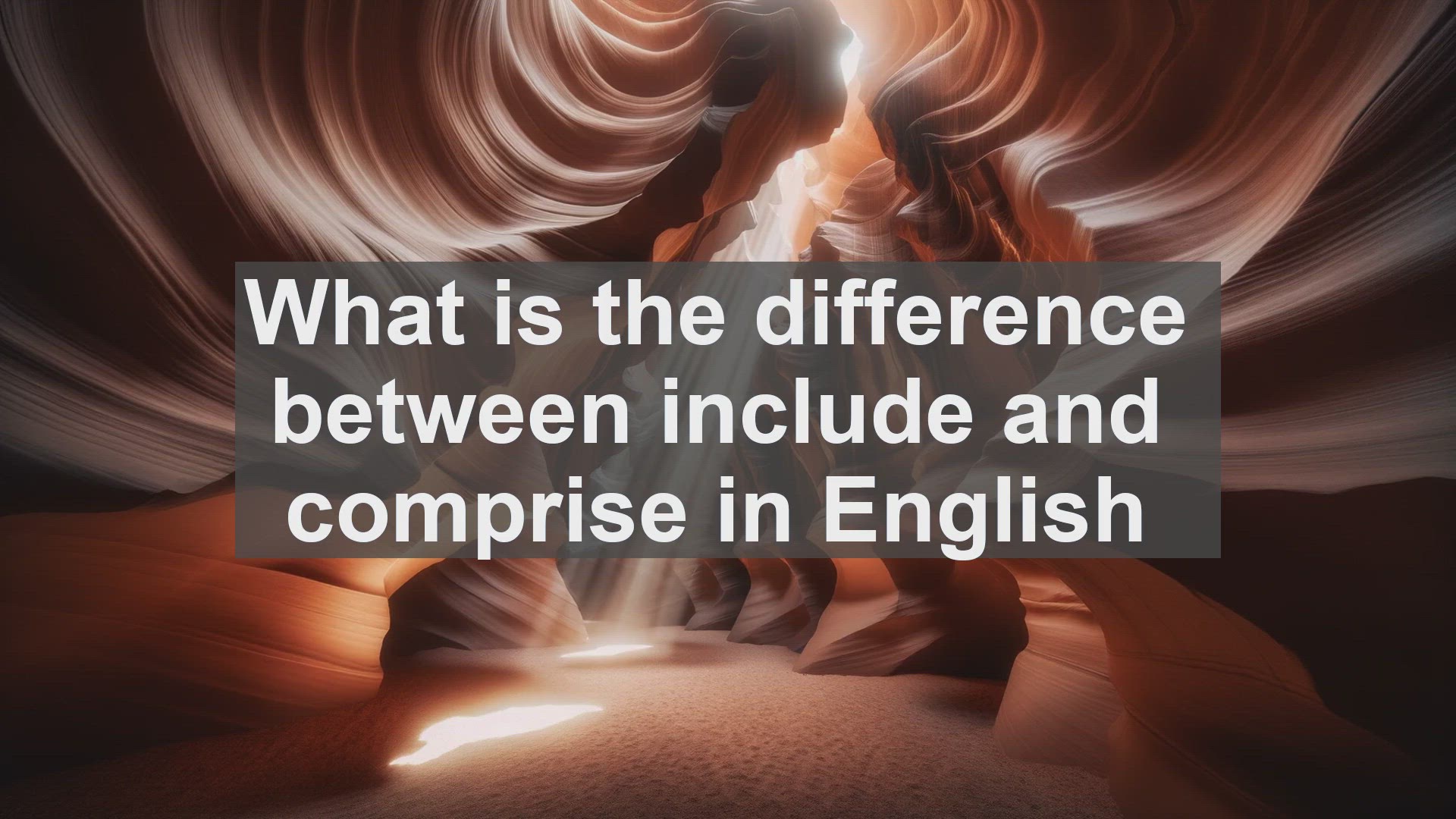 'Video thumbnail for What is the difference between include and comprise in English?'