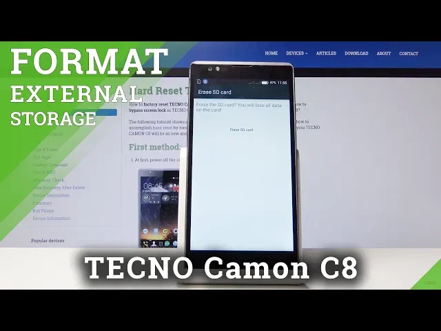 Video thumbnail for How to Erase SD Card in TECNO Camon 8 - Wipe SD Card Data