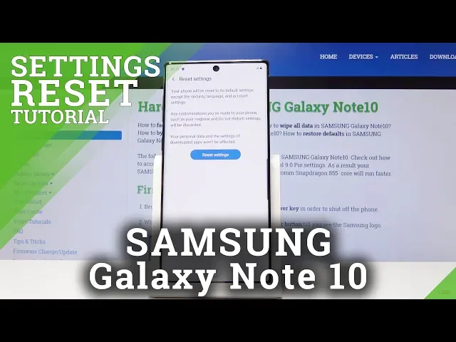 Video thumbnail for How to Reset Settings in SAMSUNG Galaxy Note 10 - Restore Defaults