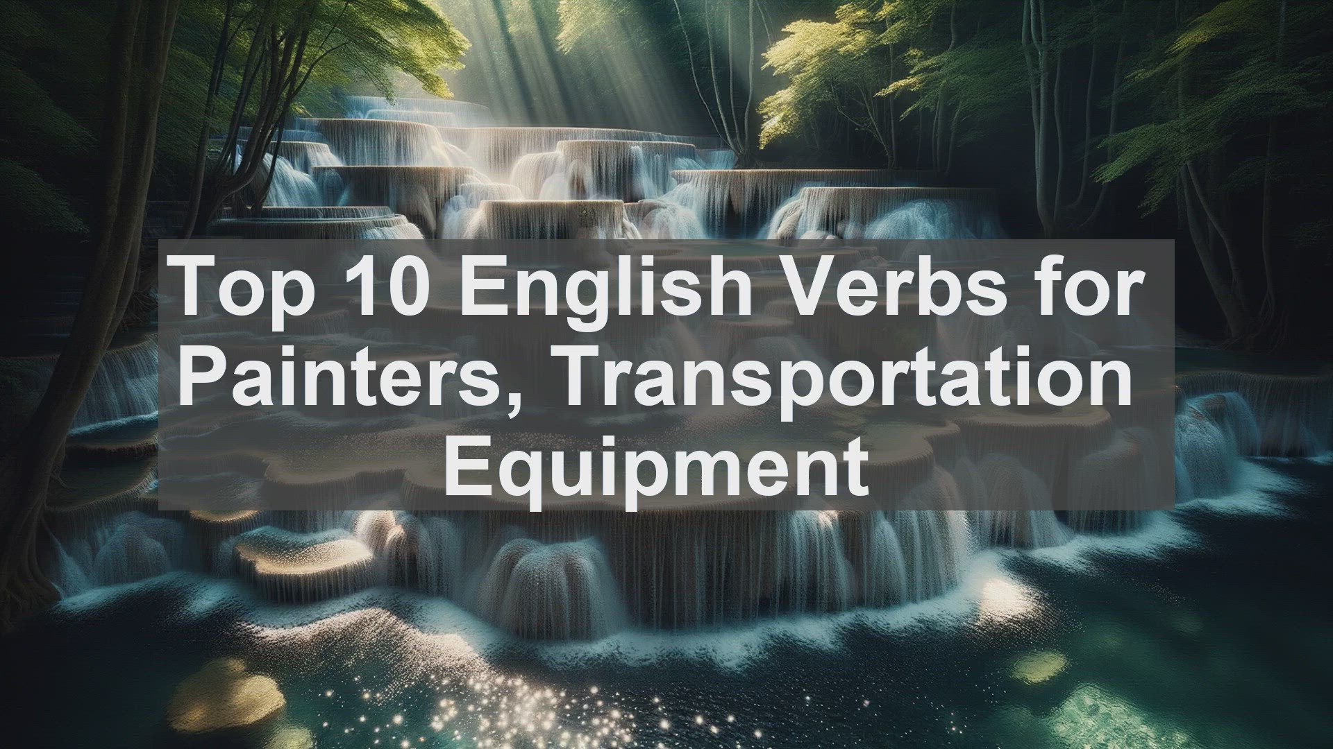 'Video thumbnail for Top 10 English Verbs for Painters Transportation Equipment'