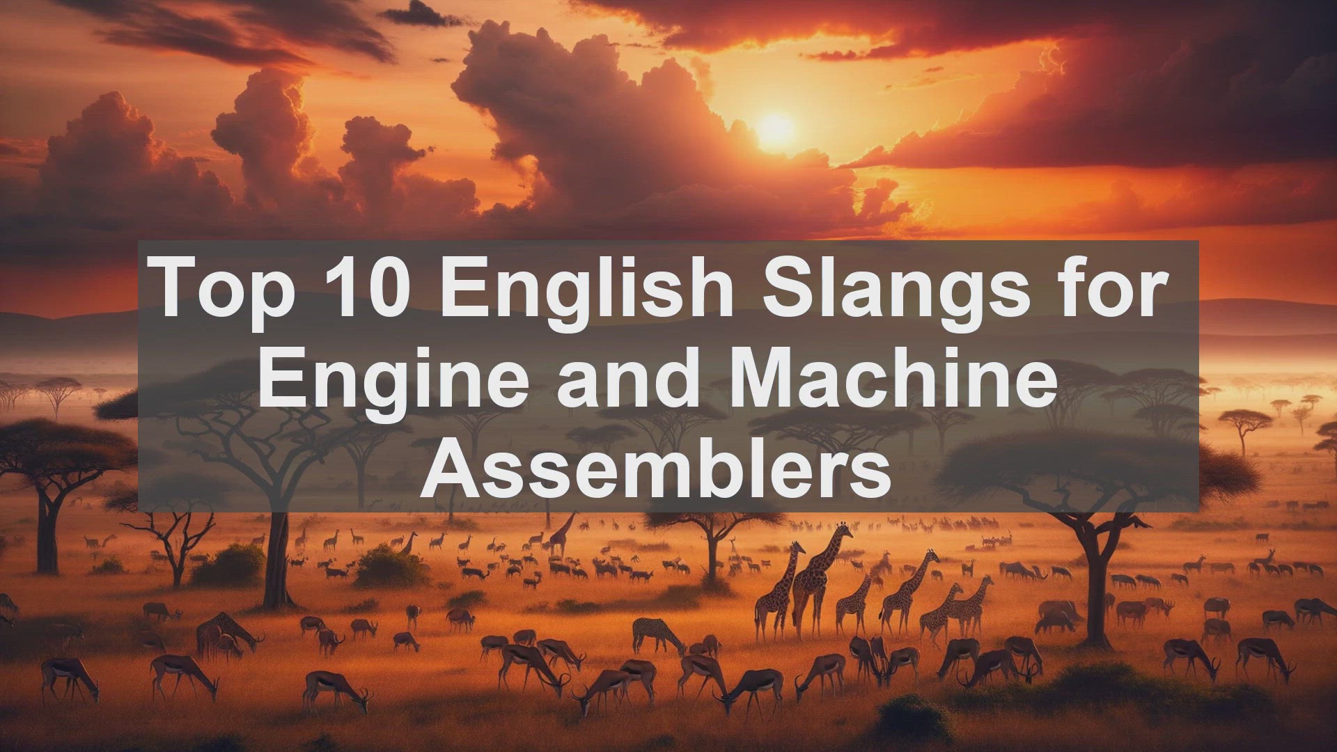 'Video thumbnail for Top 10 English Slangs for Engine and Machine Assemblers'