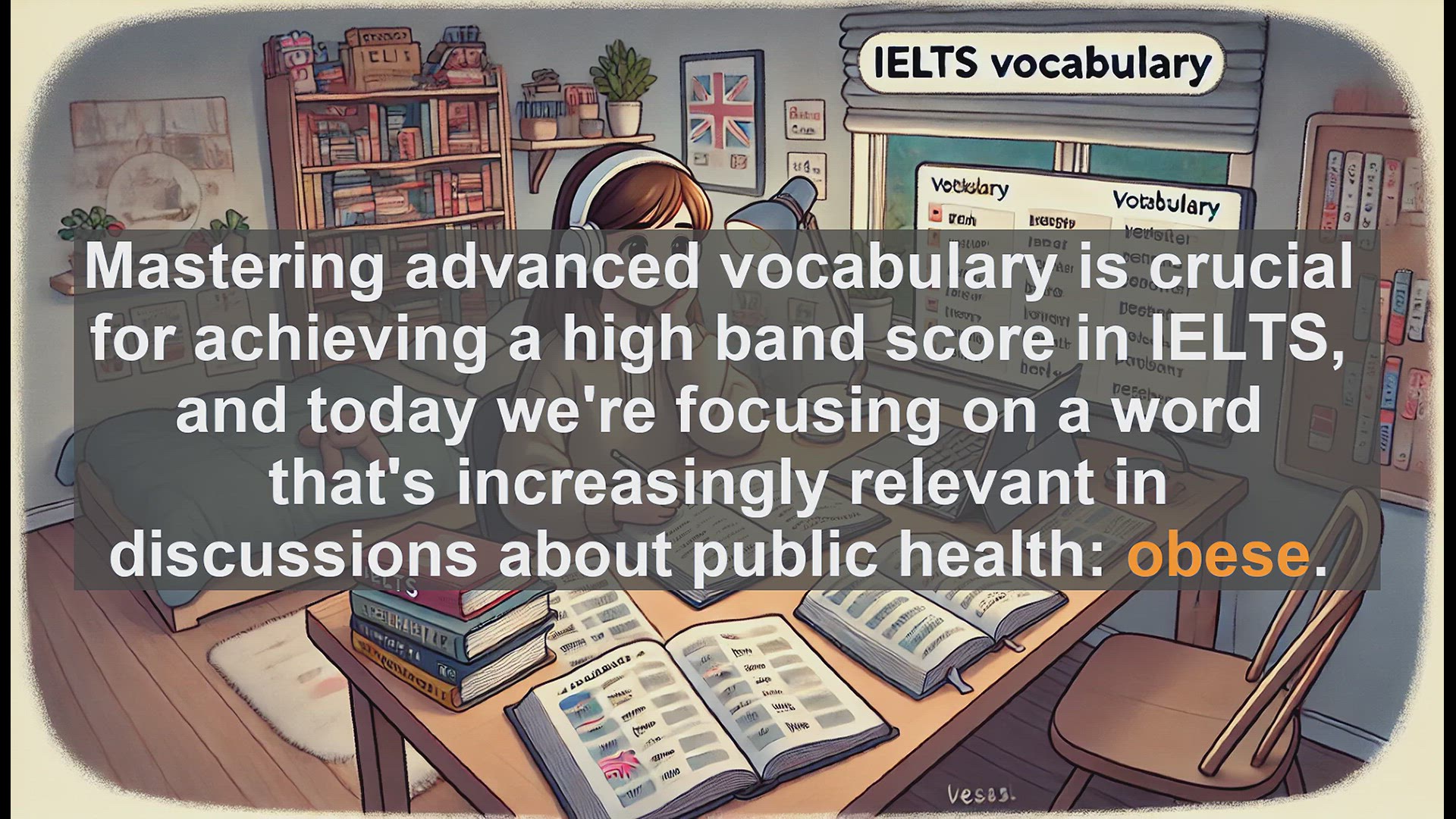 'Video thumbnail for 5000 Must Know IELTS 8.0 Vocabulary - IELTS Vocabulary: Understanding and Using the Word 'Obese''