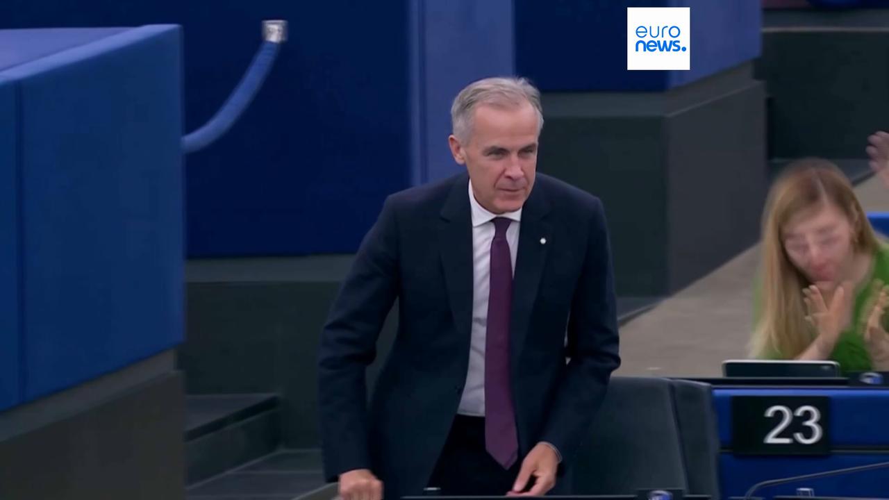 Video thumbnail for EU - Canada: Standing ovation for Mark Carney at European Parliament