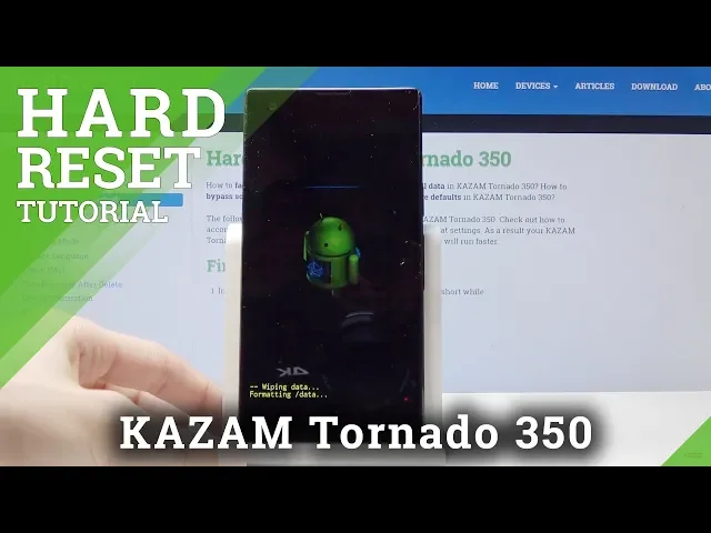 Video thumbnail for How to Hard Reset in KAZAM Tornado 350 - Skip Screen Lock by Recovery Mode
