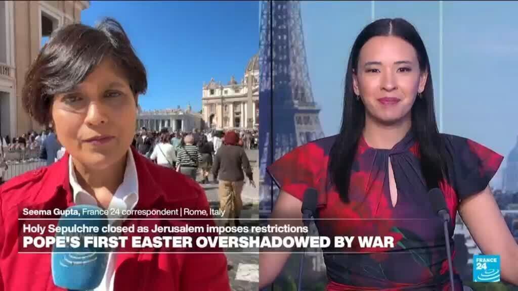 Video thumbnail for On Easter, Pope Leo urges world leaders to end wars, renounce conquest