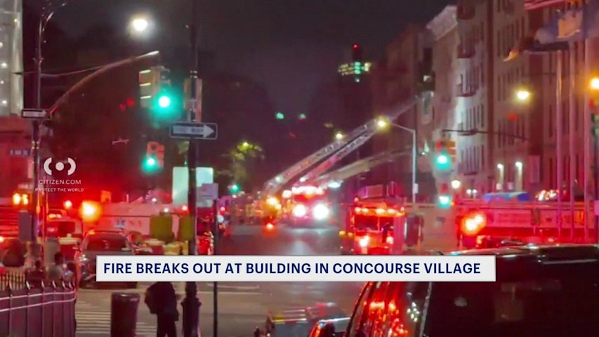 Video thumbnail for Fire rips through first and second floors of Concourse Village building