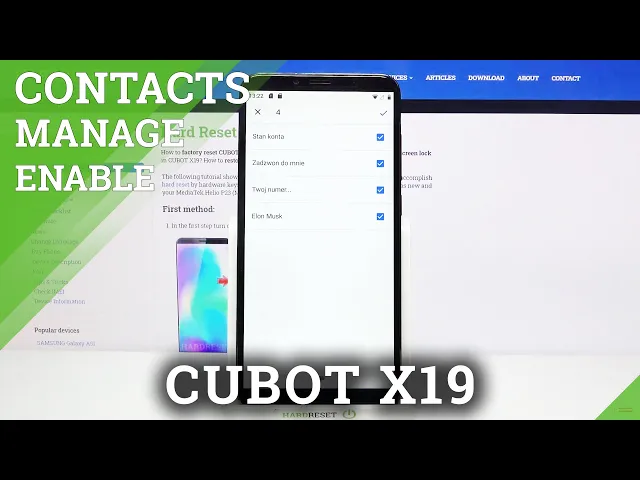 Video thumbnail for How to Transfer Contacts on CUBOT X19 – Manage Contacts