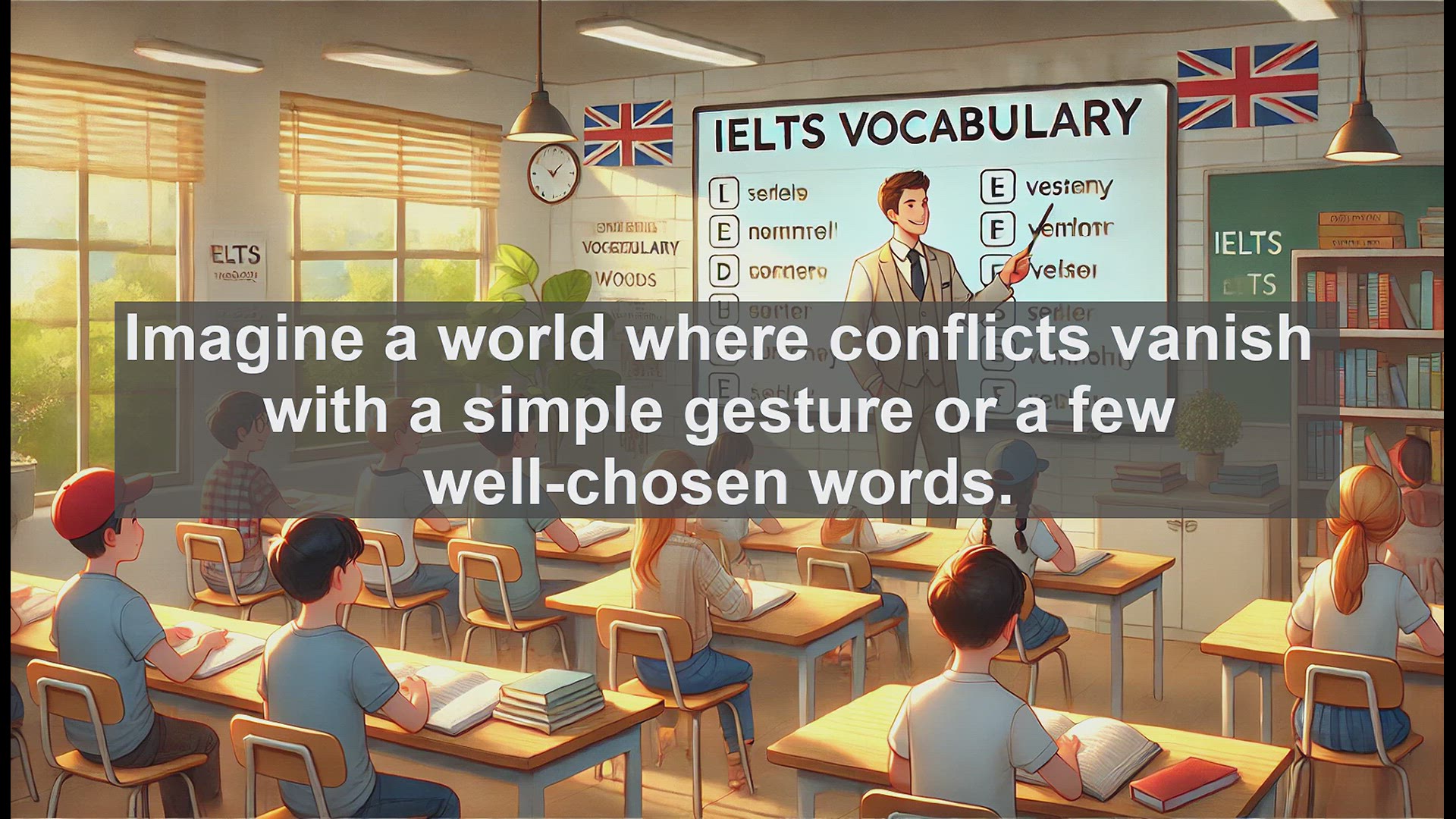 'Video thumbnail for 5000 Must Know IELTS 8.0 Vocabulary - Pacify: The Art of Calming Conflicts'