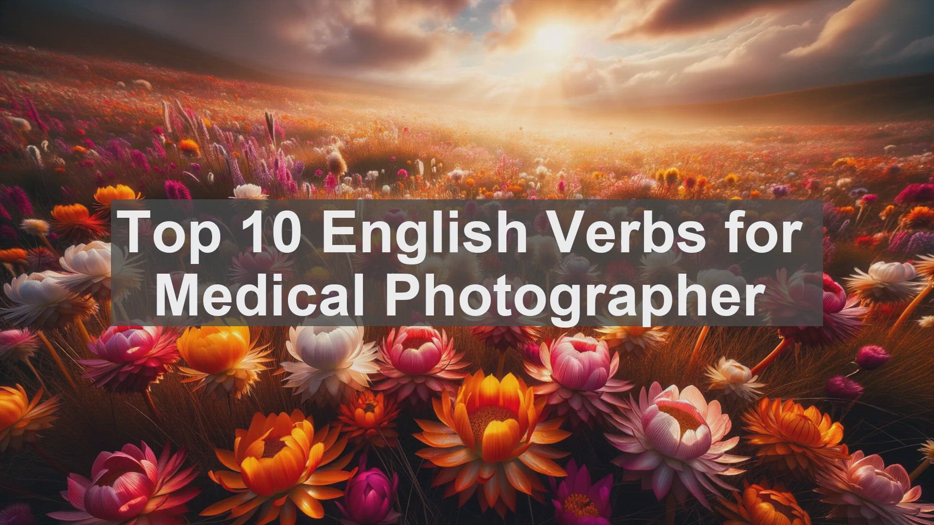 'Video thumbnail for Top 10 English Verbs for Medical Photographer'