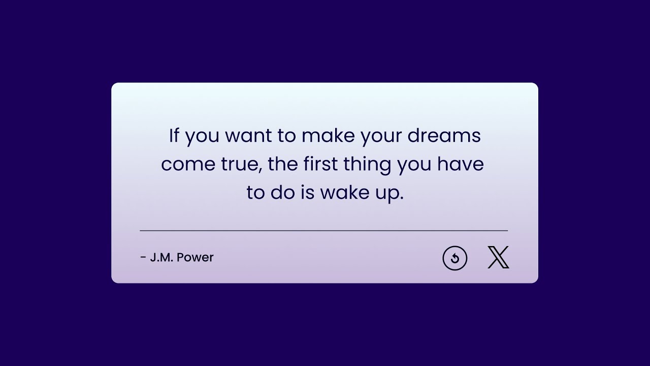 'Video thumbnail for How To Create Random Quote Generator In React JS _ React Project For Beginners'