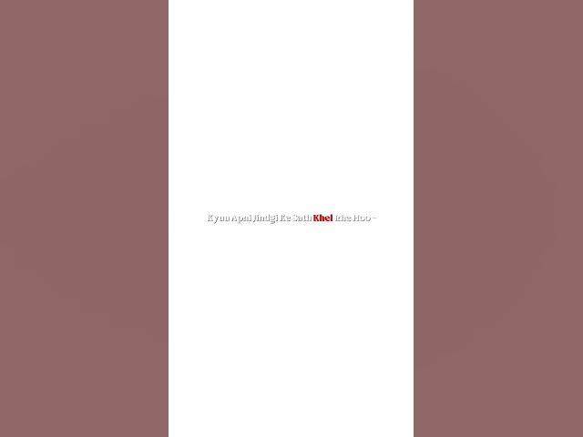 Video thumbnail for Kyuu Apni Jindgi Ke Sath Khel Rhe Hoo-#shortvideo S1, S2, S3, J1, J2, J3 #vairalshort #viralvideo