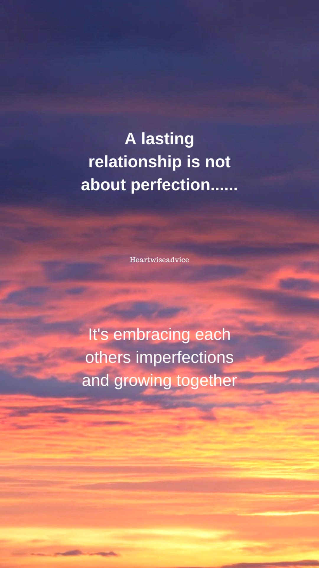 Video thumbnail for Relationships are not about perfection....