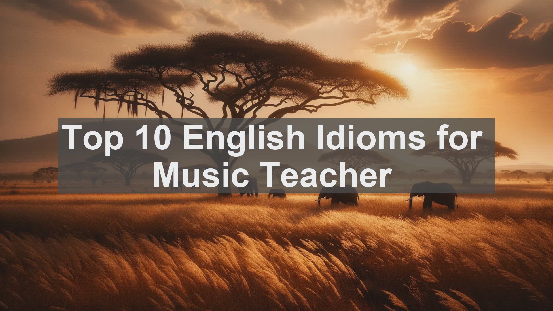 'Video thumbnail for Top 10 English Idioms for Music Teacher'