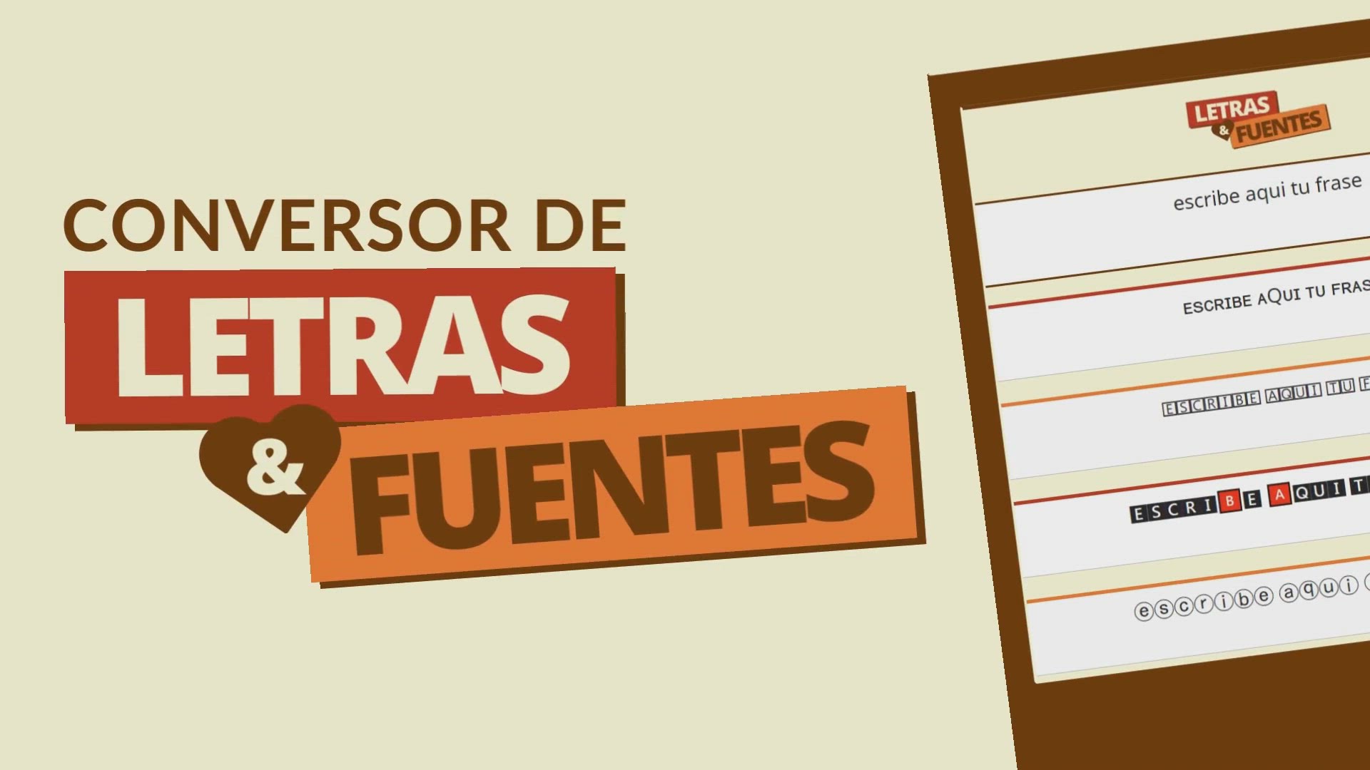 Video thumbnail for Conversor de letras y fuentes