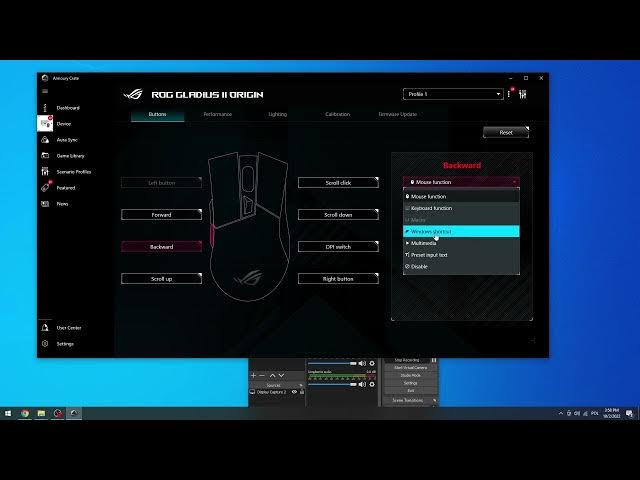 Video thumbnail for Asus ROG Gladius II Origin All Settings Preview