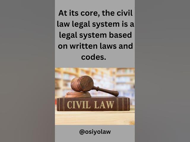 Video thumbnail for What is Civil Law #short