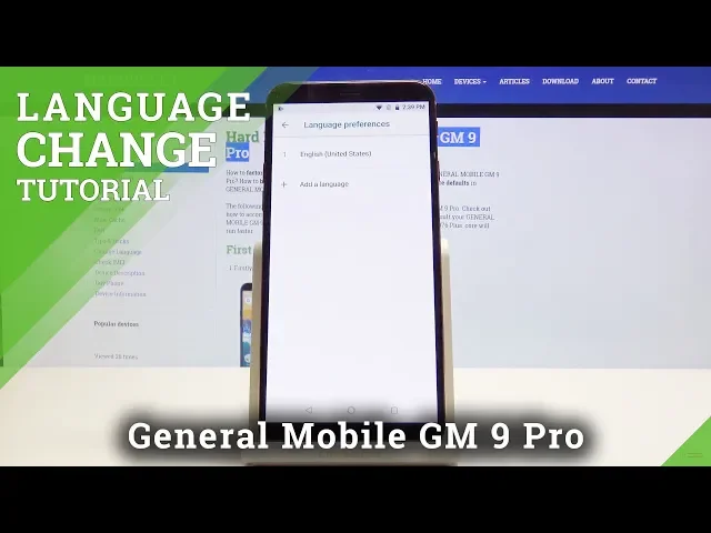 Video thumbnail for How to Change Language in GENERAL MOBILE GM 9 Pro - Language List
