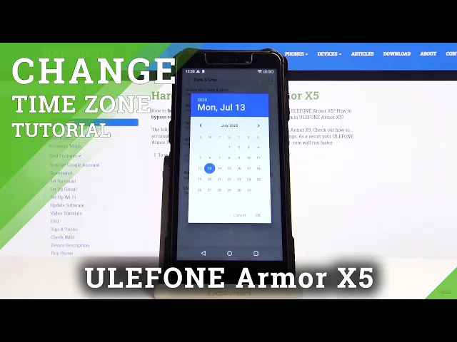 Video thumbnail for How to Set Date and Time in ULEFONE Armor X5 – Change Time and Date