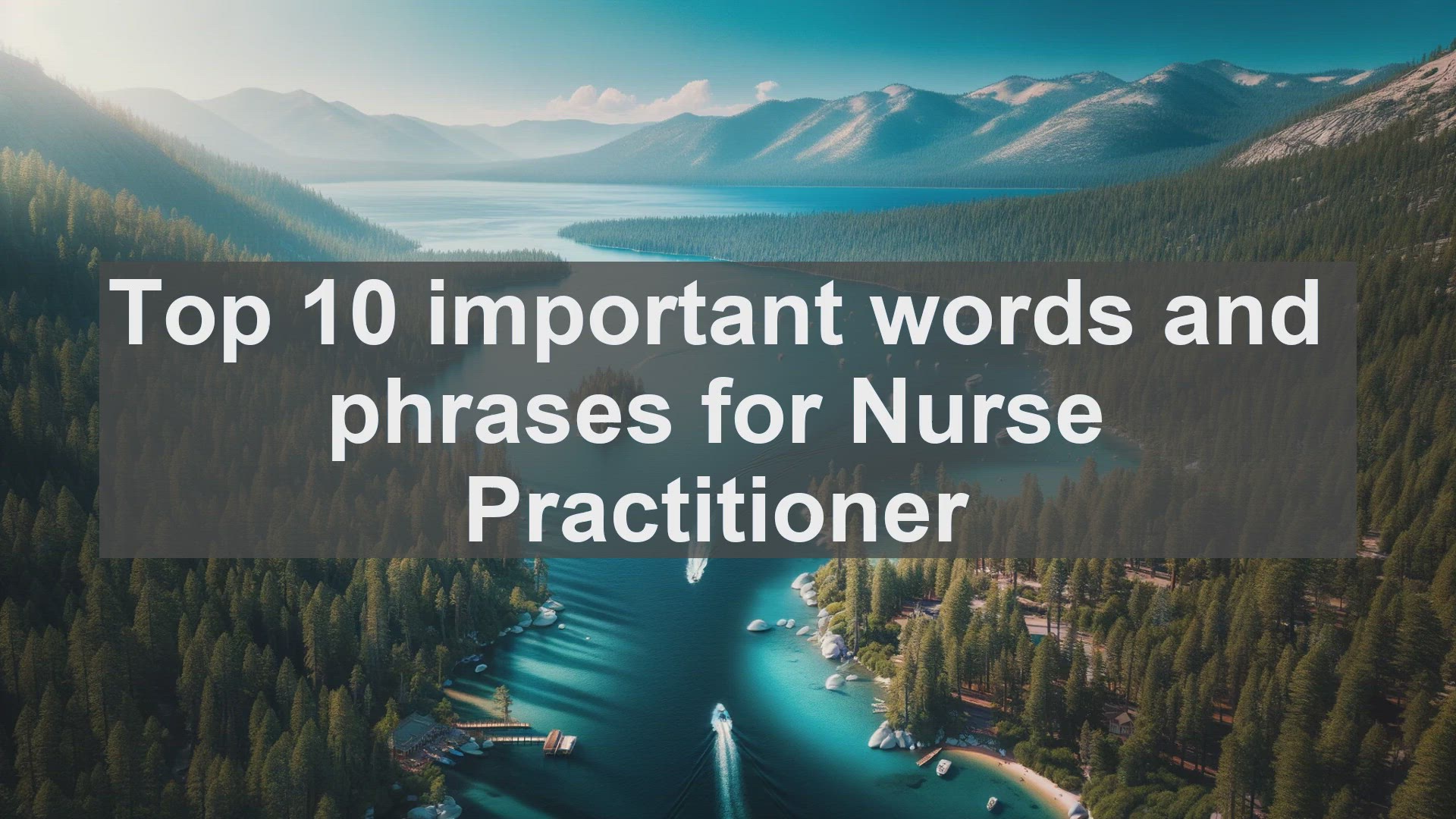 'Video thumbnail for Top 10 important words and phrases for Nurse Practitioner'