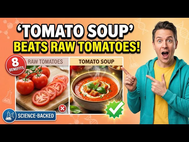 Video thumbnail for Why Tomato Soup Beats Raw Tomatoes: 8 Health Benefits You're Missing (Science-Backed)