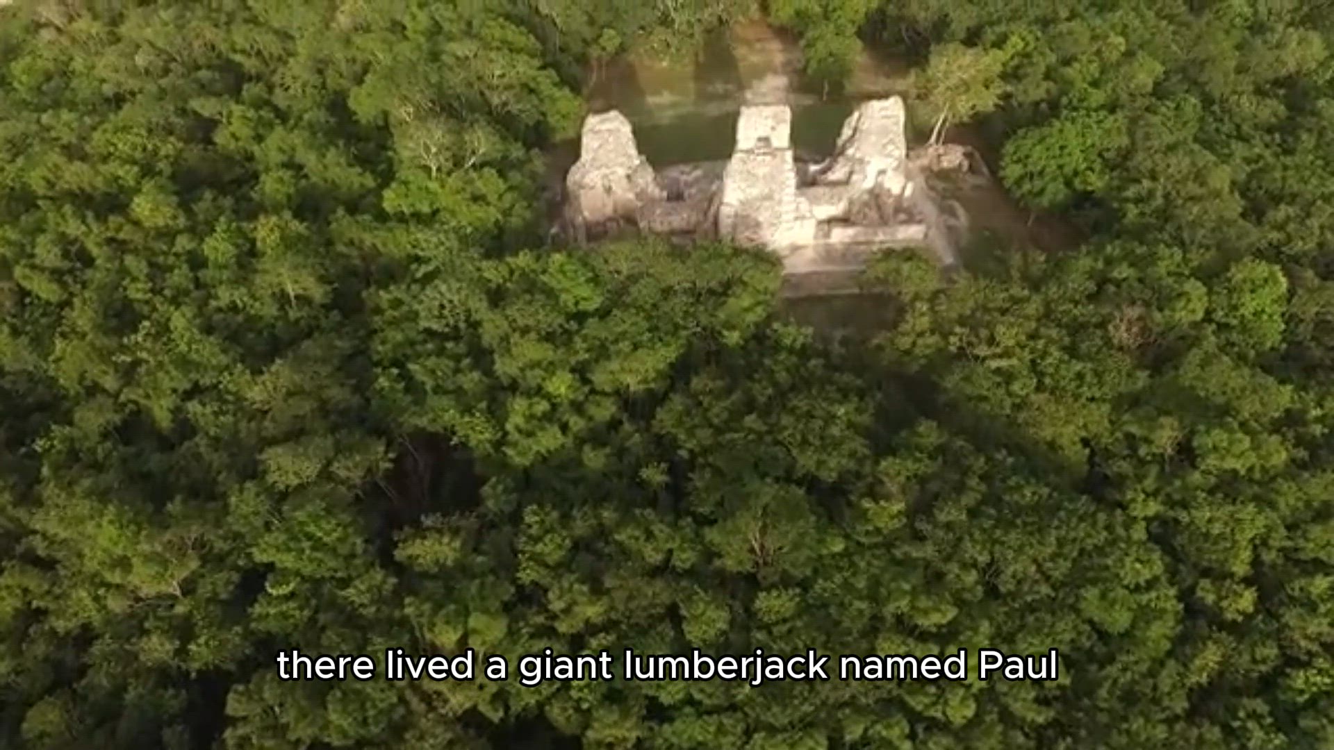 Video thumbnail for The Giant lumberjack and his blue ox, Babe.