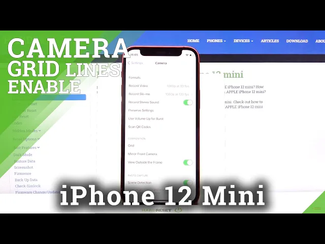 Video thumbnail for How to Enable Girdlines on iPhone 12 mini Camera – Camera Settings