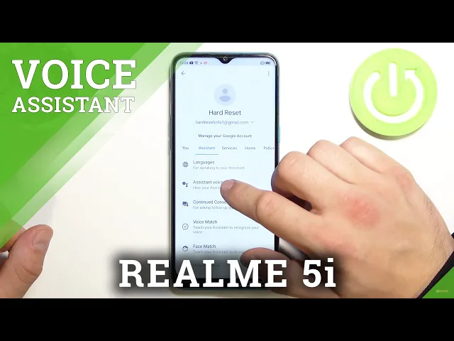 Video thumbnail for How to Pick Voice of Google Assistant in Realme 5i - Set Up Male or Female Voice