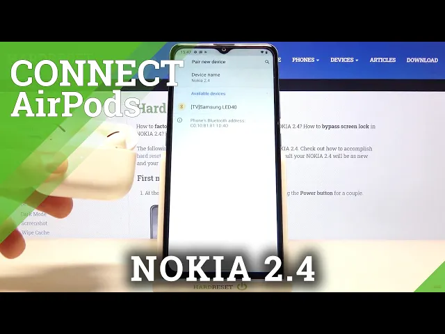 Video thumbnail for Pair AirPods with NOKIA 2.4 - Connect AirPods
