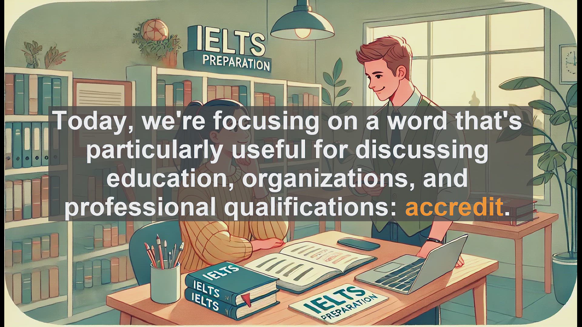 'Video thumbnail for 2500 Must Know IELTS 6.5 Vocabulary - IELTS Vocabulary: Understanding and Using 'Accredit''