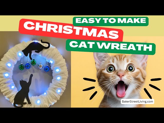 Video thumbnail for How to Make a Chrismtas Cat Wreath - Free Pattern