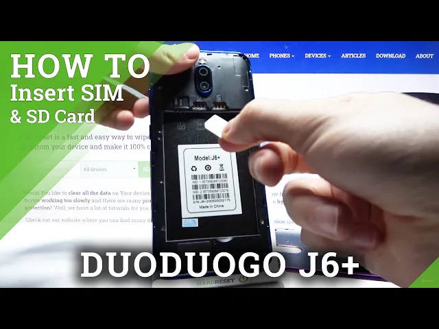 Video thumbnail for How to Insert Nano SIM and Micro SD Card on DUODUOGO J6+ - Install Cards