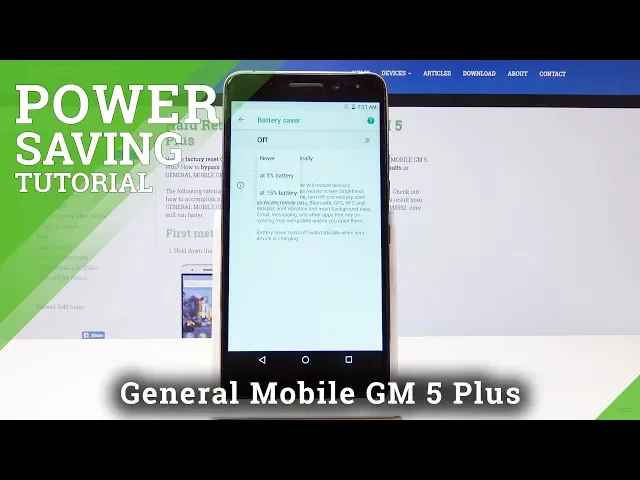 Video thumbnail for Power Saver in GENERAL MOBILE GM 5 - Extend Battery Life