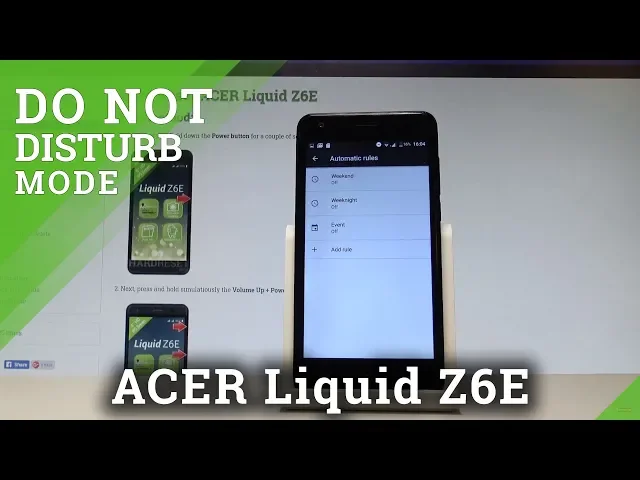 Video thumbnail for How to Use Do Not Disturb Mode in ACER Liquid Z6E |HardReset.info