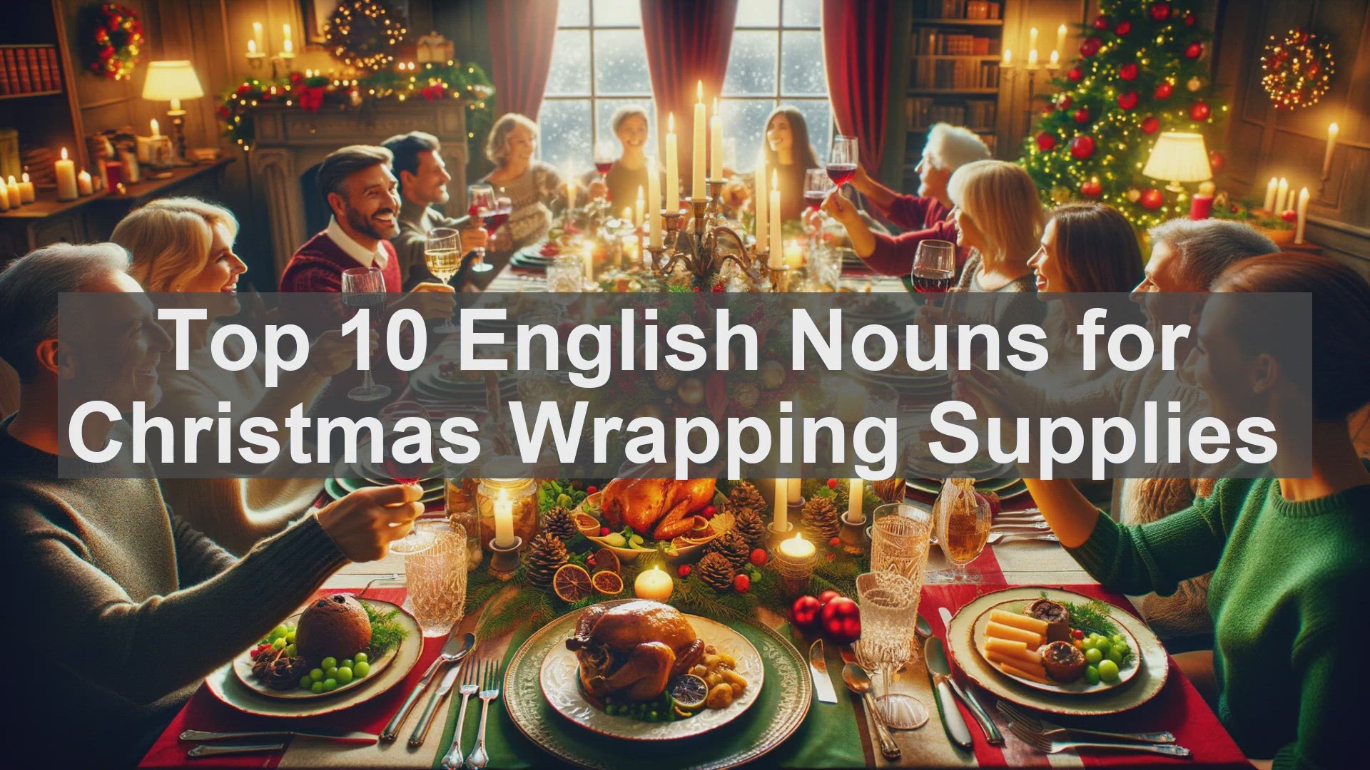 'Video thumbnail for Top 10 English Nouns for Christmas Wrapping Supplies'