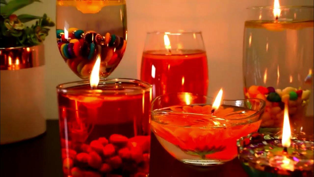 'Video thumbnail for 6 velas flutuantes com água,  óleo e decoradas para vc fazer'