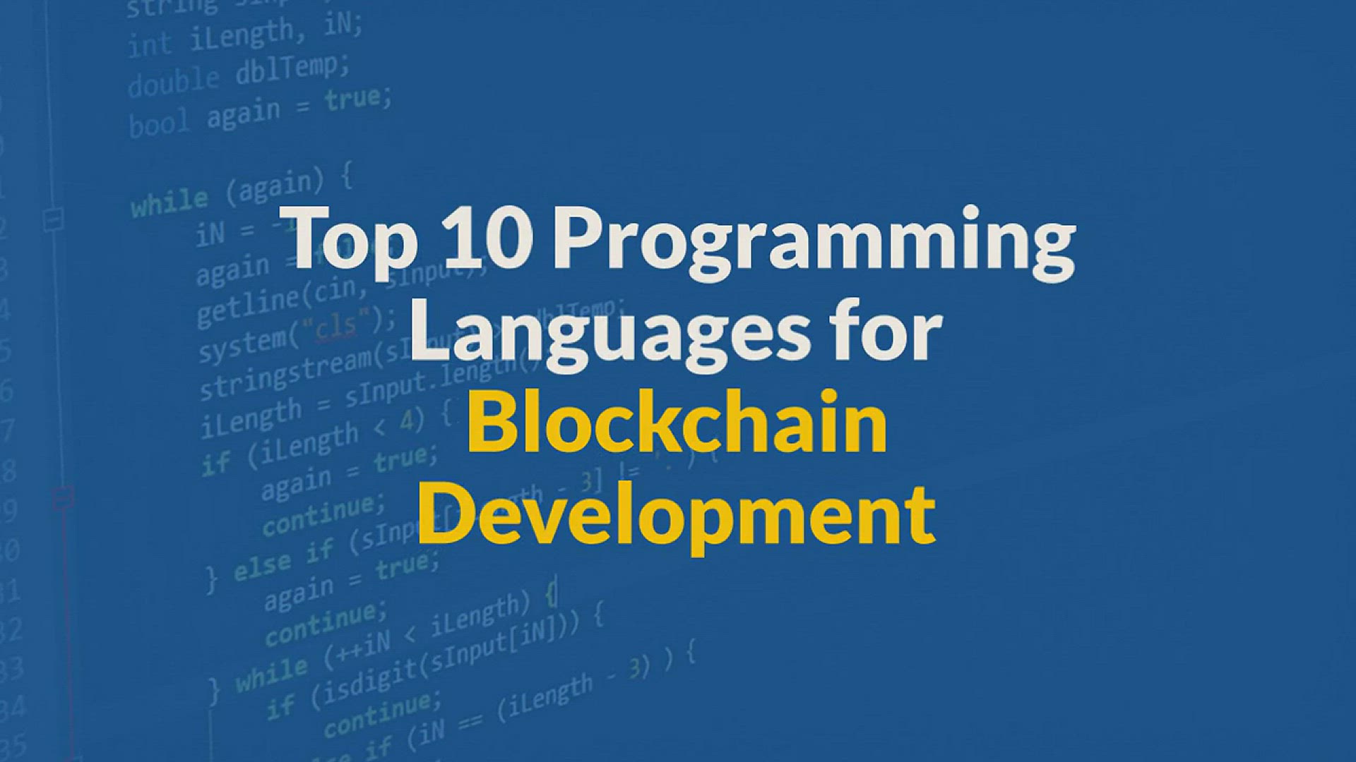 'Video thumbnail for Top 10 Programming Languages for Blockchain Development'