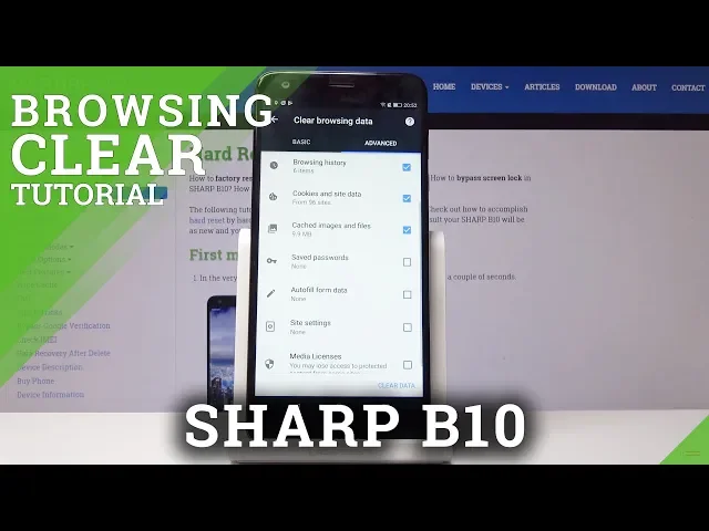 Video thumbnail for How to Clear Browsing Data in SHARP B10 - Clear Browsing Data