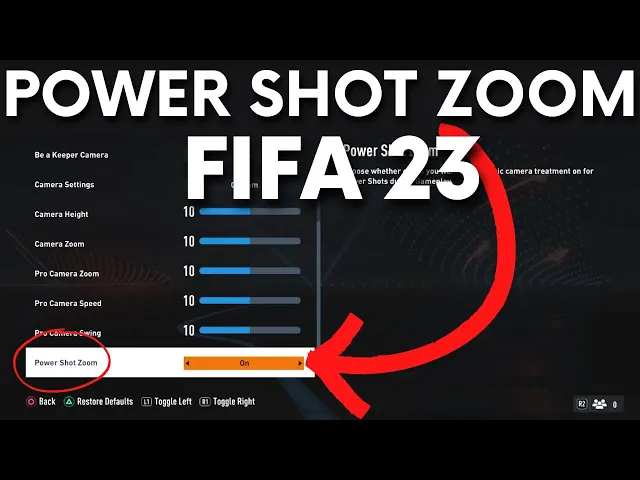 Video thumbnail for How to Disable Camera Power Shot Zoom in FIFA 23 - Camera FIFA 2023 Zoom