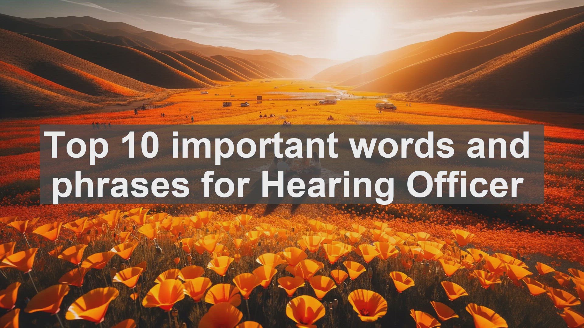 'Video thumbnail for Top 10 important words and phrases for Hearing Officer'