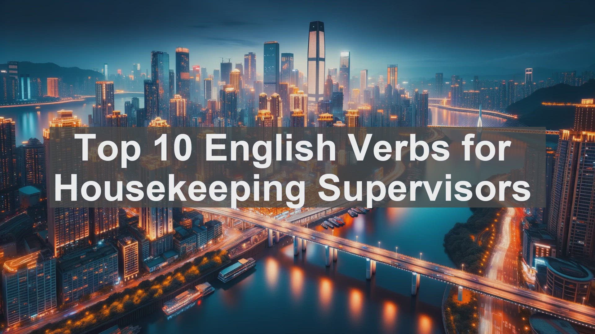 'Video thumbnail for Top 10 English Verbs for Housekeeping Supervisors'