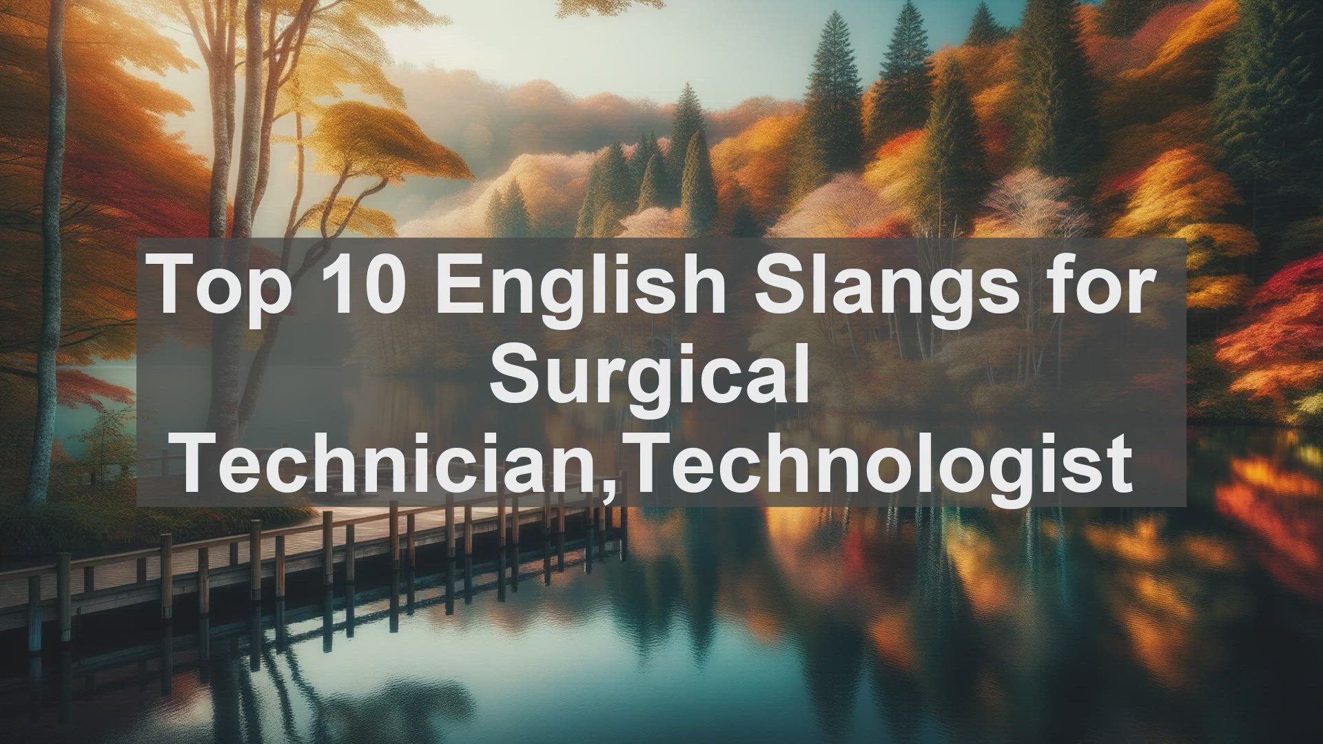 'Video thumbnail for Top 10 English Slangs for Surgical TechnicianTechnologist'