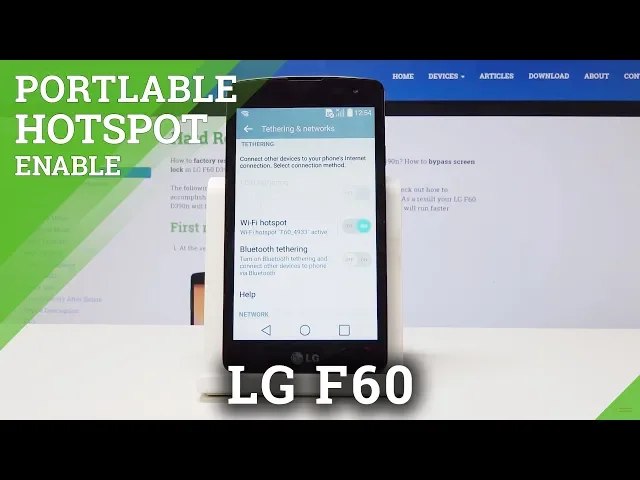 Video thumbnail for How to Set Up Portable Hotspot in LG F60 - Share Wi-Fi Hotspot