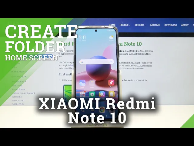 Video thumbnail for How to Create Folder on Home Screen in XIAOMI Redmi Note 10 – Group Apps
