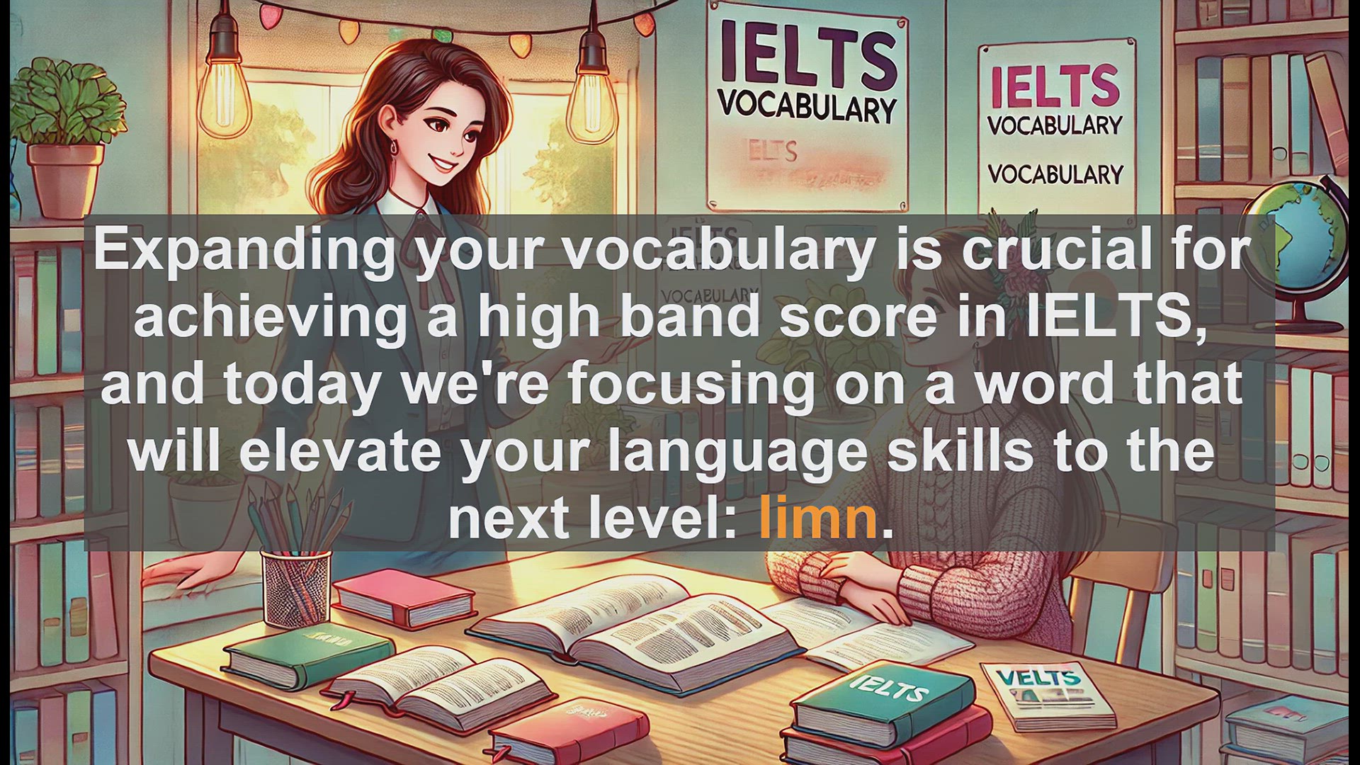 'Video thumbnail for 2000 Must Know IELTS 9.0 Vocabulary - IELTS Vocabulary Boost: Understanding and Using 'Limn''