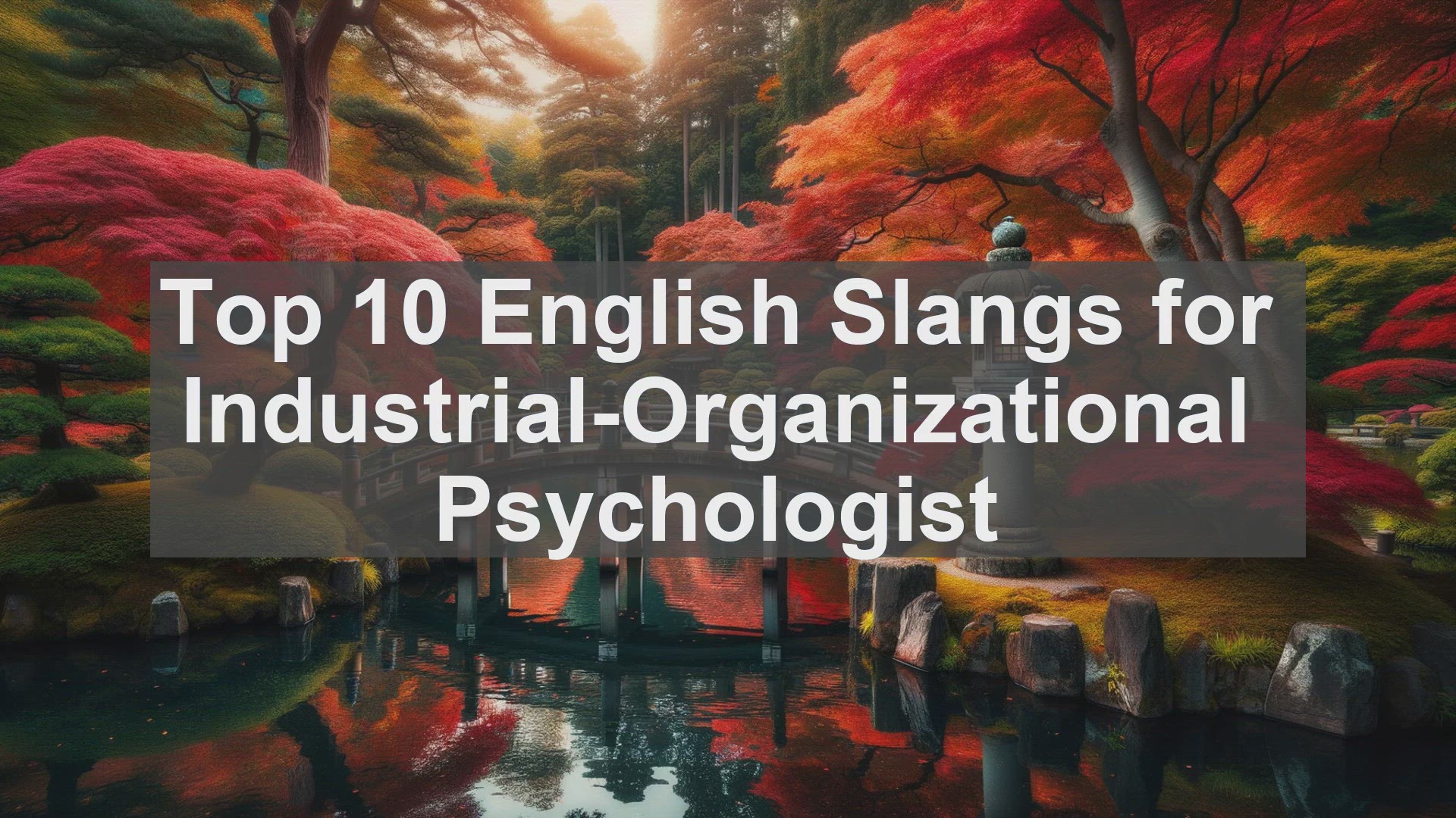 'Video thumbnail for Top 10 English Slangs for IndustrialOrganizational Psychologist'