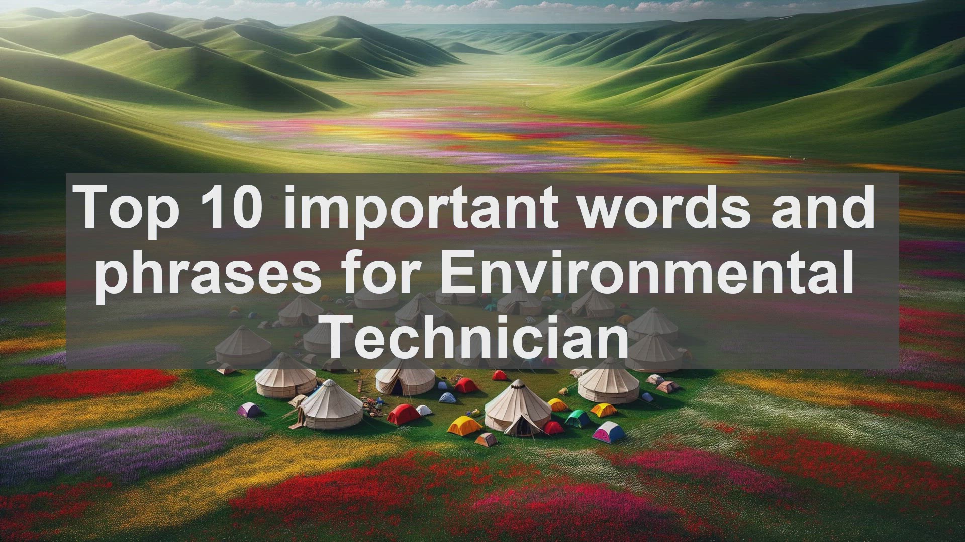 'Video thumbnail for Top 10 important words and phrases for Environmental Technician'