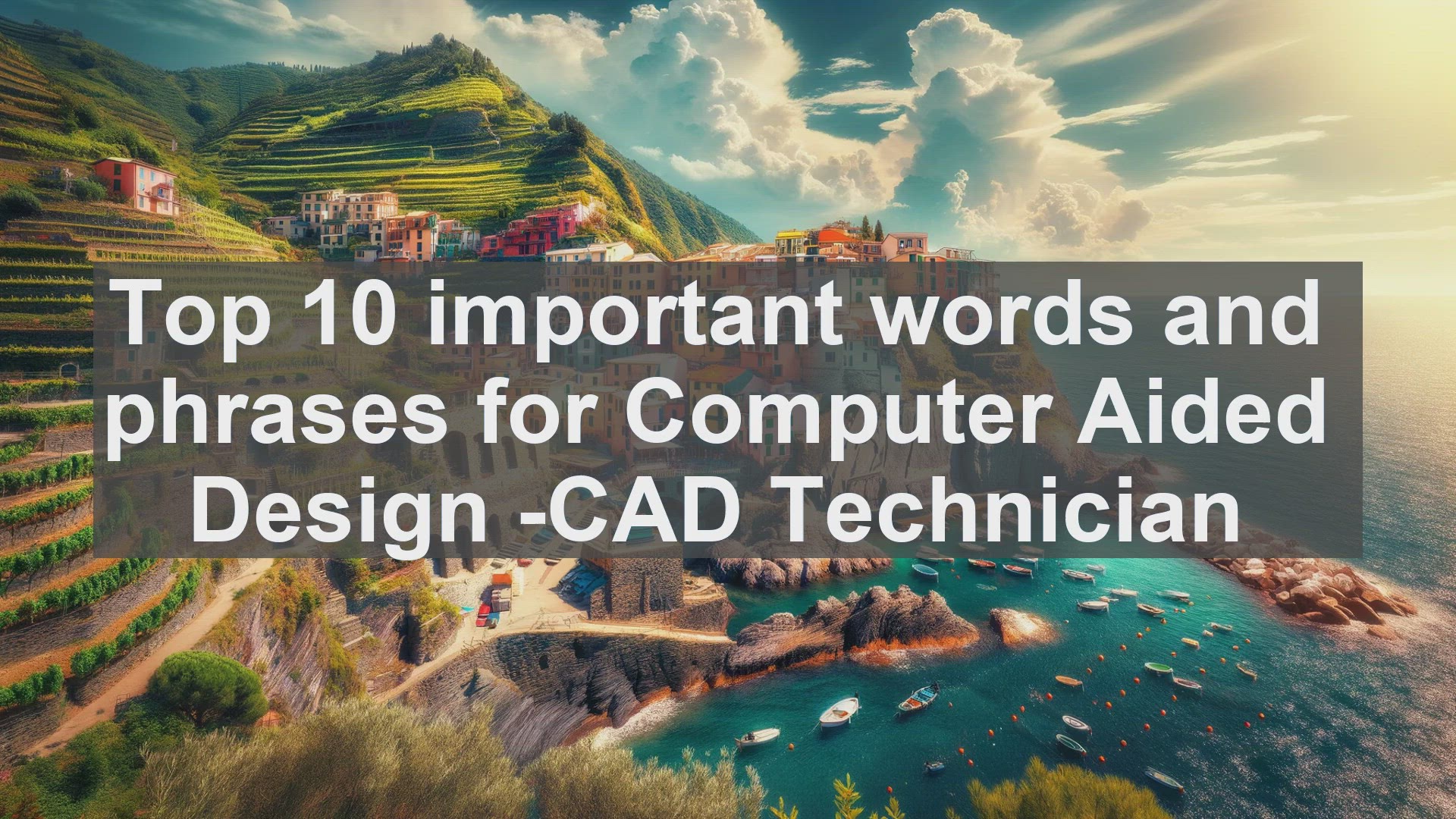 'Video thumbnail for Top 10 important words and phrases for Computer Aided Design CAD Technician'