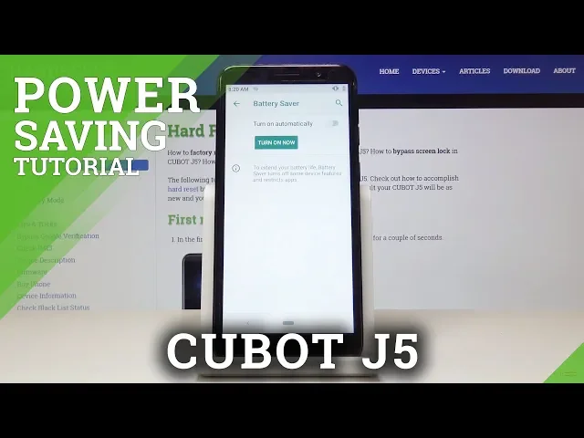 Video thumbnail for How to Activate Power Saver in CUBOT J5 - Low Power Solution
